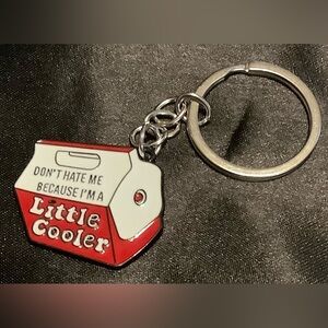 Red and White Little Cooler Keychain